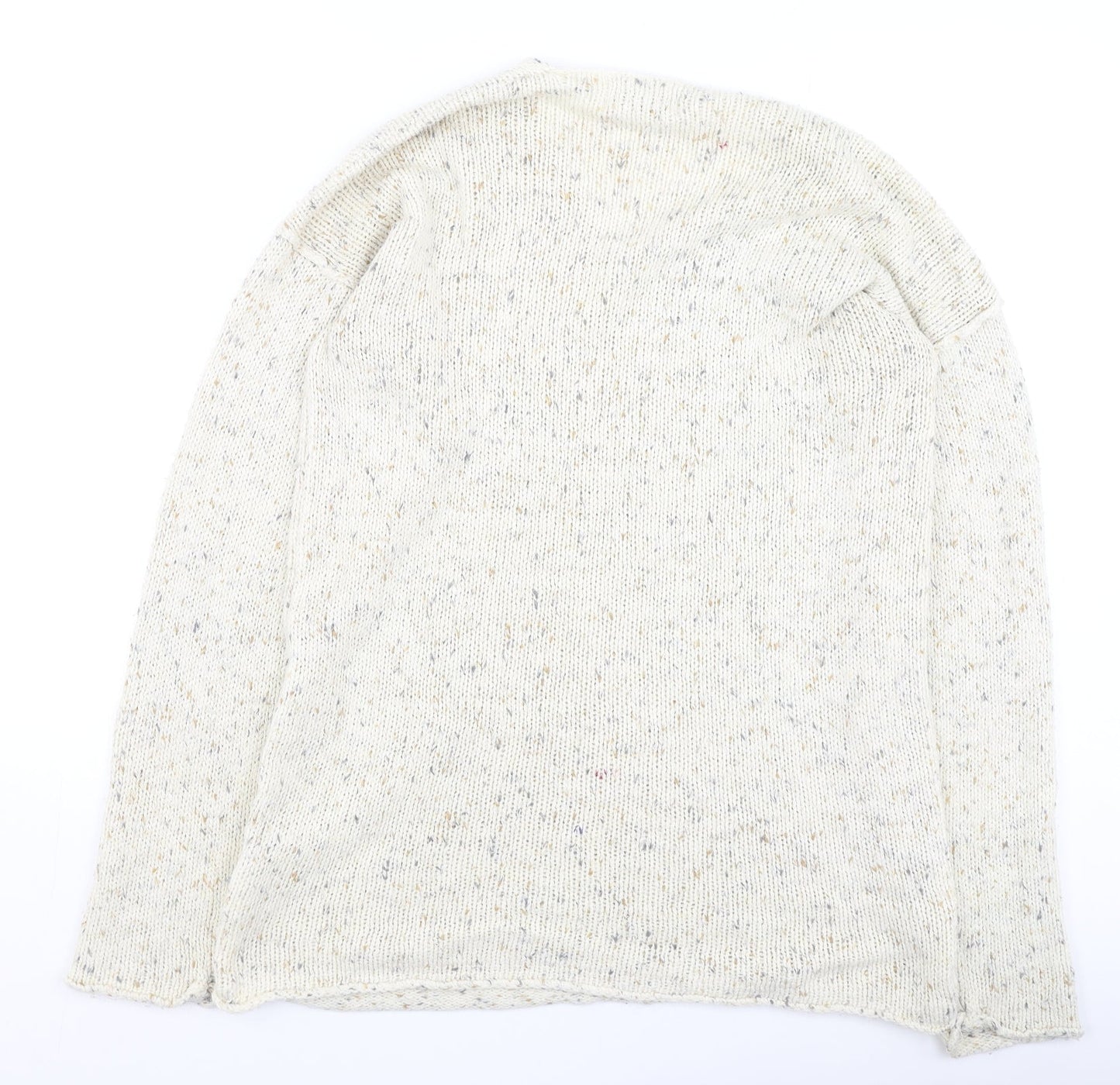 Debbie Morgan Womens Beige Round Neck  Acrylic Pullover Jumper Size 36