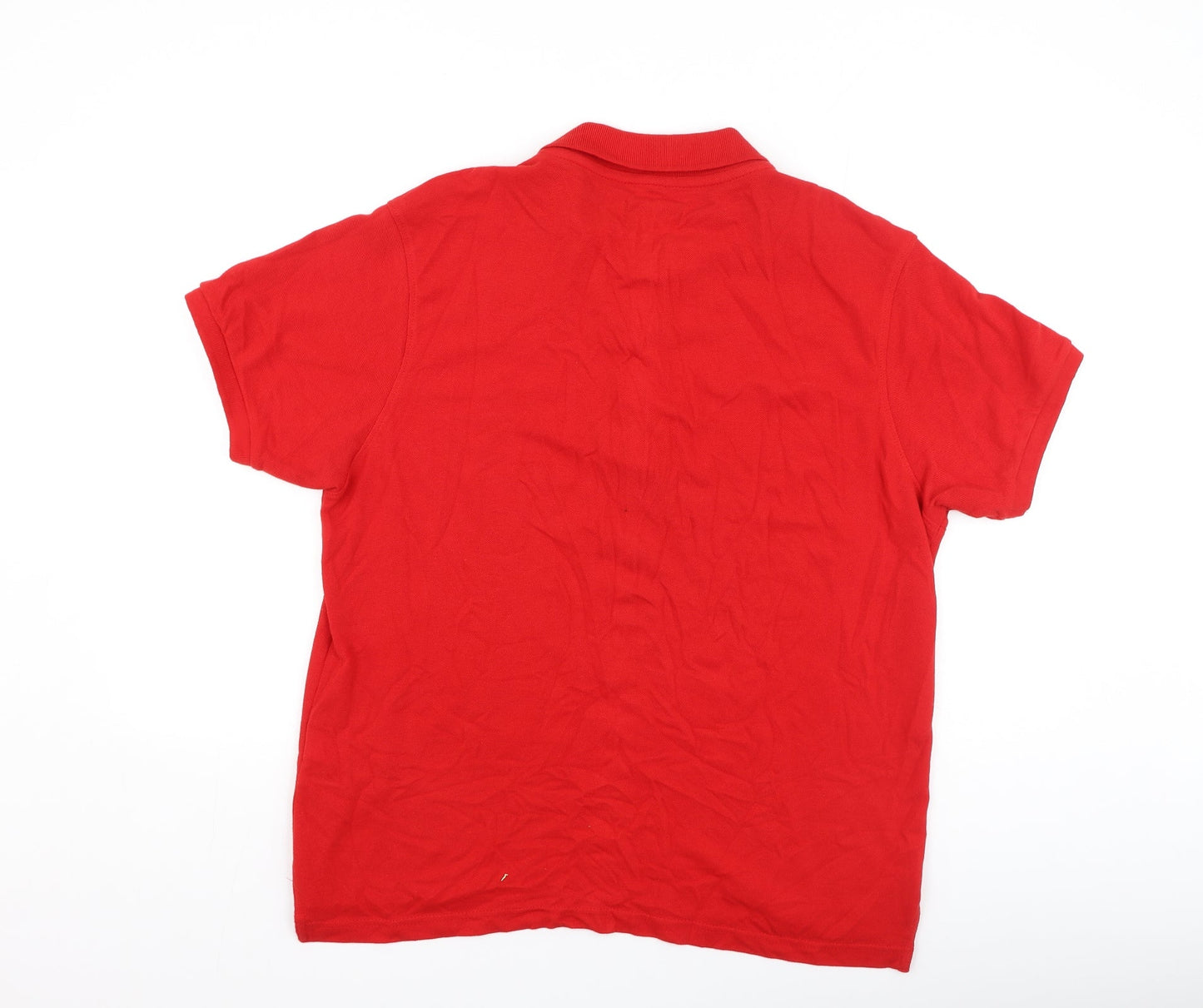 Industrialize  Mens Red  Cotton  Polo Size L Collared