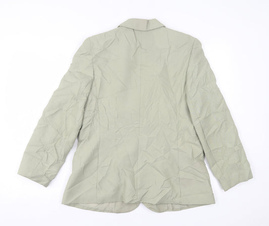 St. Michael Womens Green   Jacket Blazer Size 16  Button