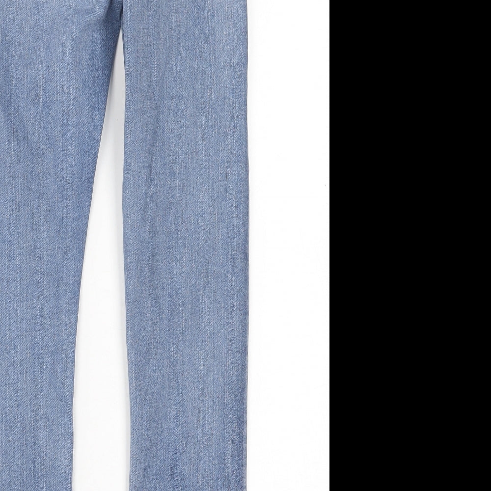 ASOS Womens Blue  Cotton Skinny Jeans Size 28 in L30 in Regular Button