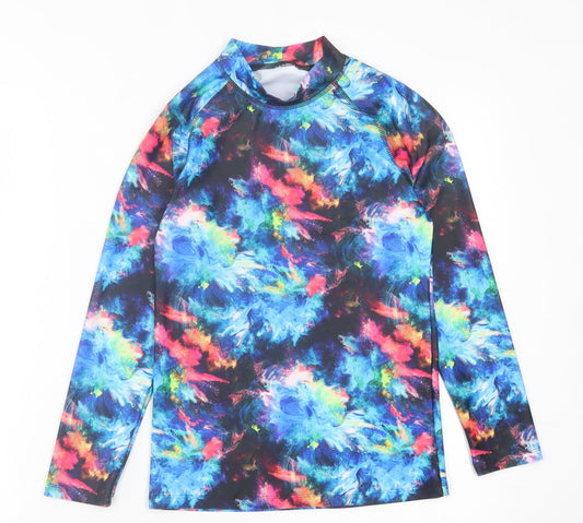 NEXT Girls Multicoloured Geometric Polyester Basic Casual Size 12 Years High Neck Pullover