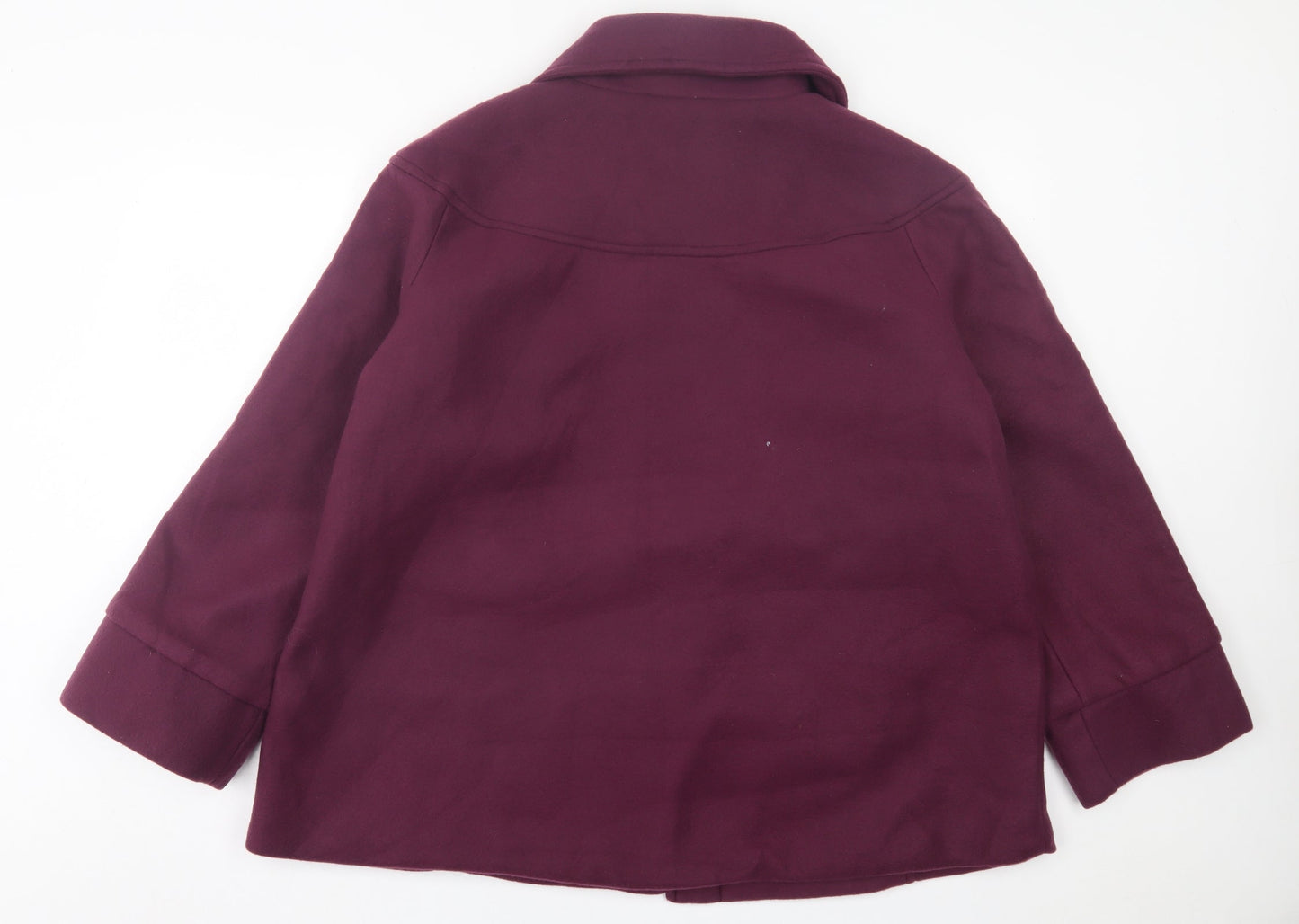 Anne De Lancay Womens Pink   Overcoat Coat Size 18  Button