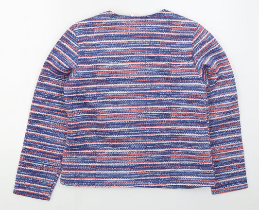 Anne De Lancay Womens Blue Geometric  Jacket  Size S