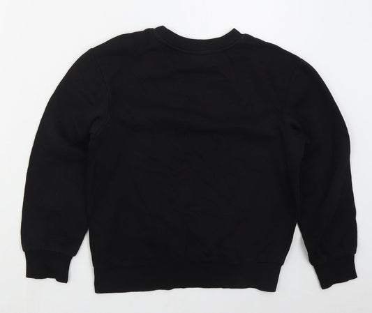 H&M Boys Black  Cotton Pullover Sweatshirt Size 9-10 Years  Pullover