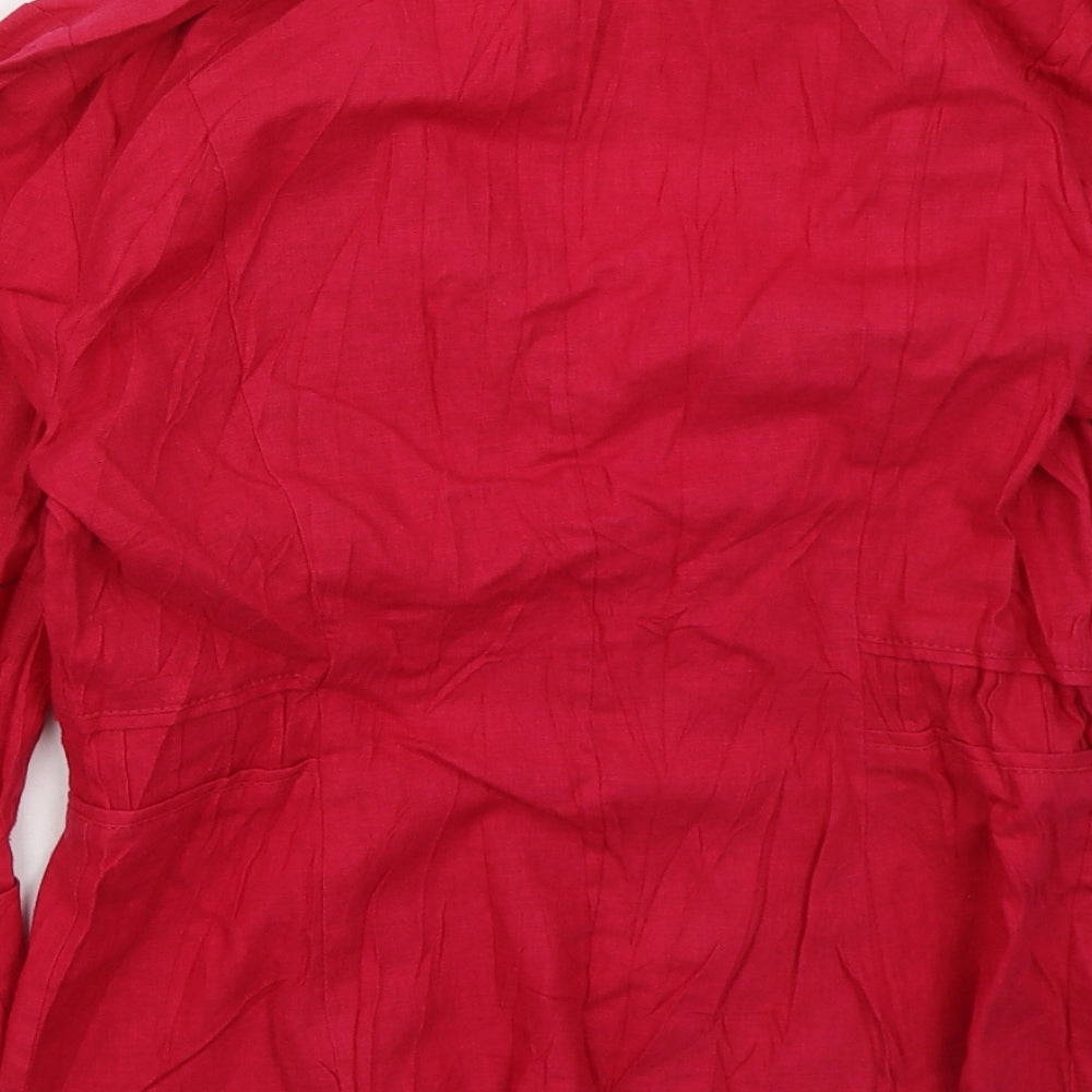 Marks and Spencer Womens Pink   Jacket  Size 10  Hook & Eye