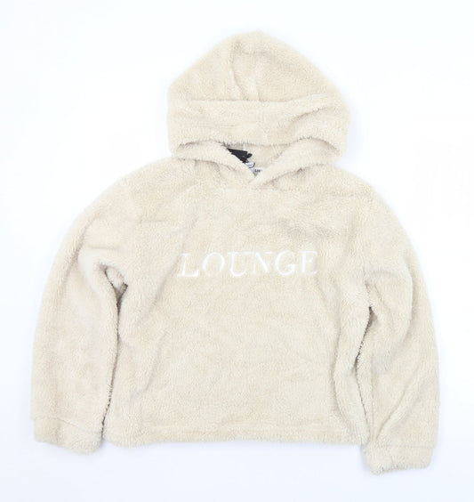 Apparel Womens Beige  Polyester Pullover Hoodie Size XS   - Lounge