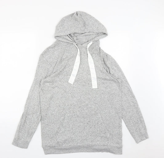 Matalan Womens Grey  Viscose Blend Pullover Hoodie Size M  Drawstring