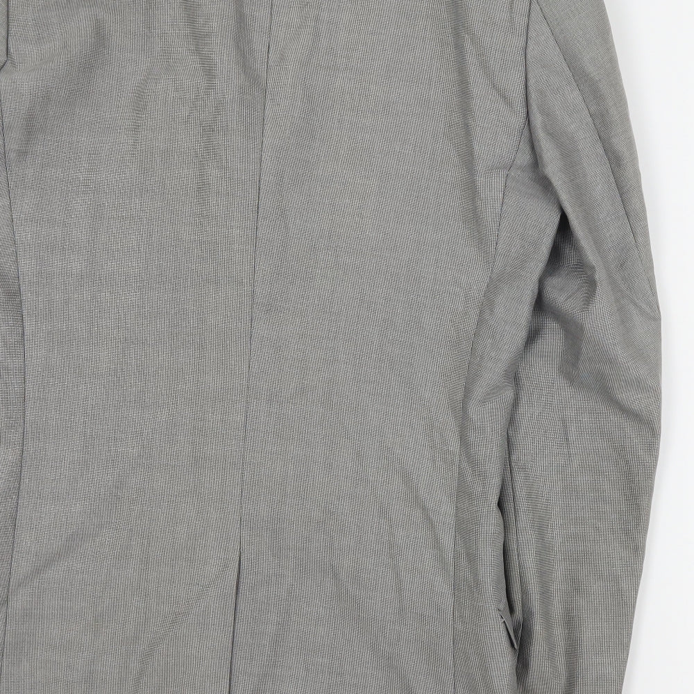 F&F Mens Grey  Polyester Jacket Suit Jacket Size M