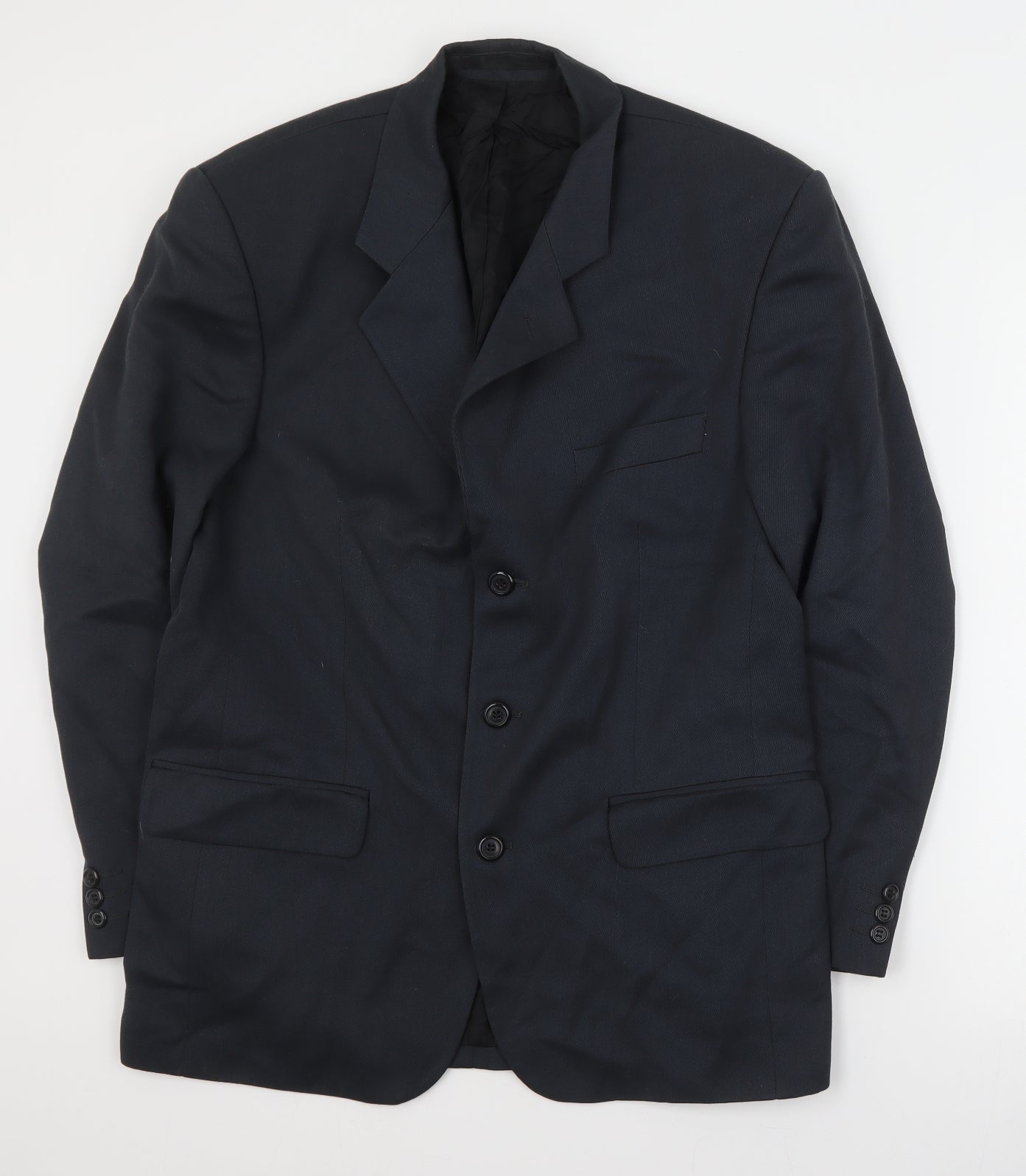 Burton Mens Blue  Polyester Jacket Suit Jacket Size L