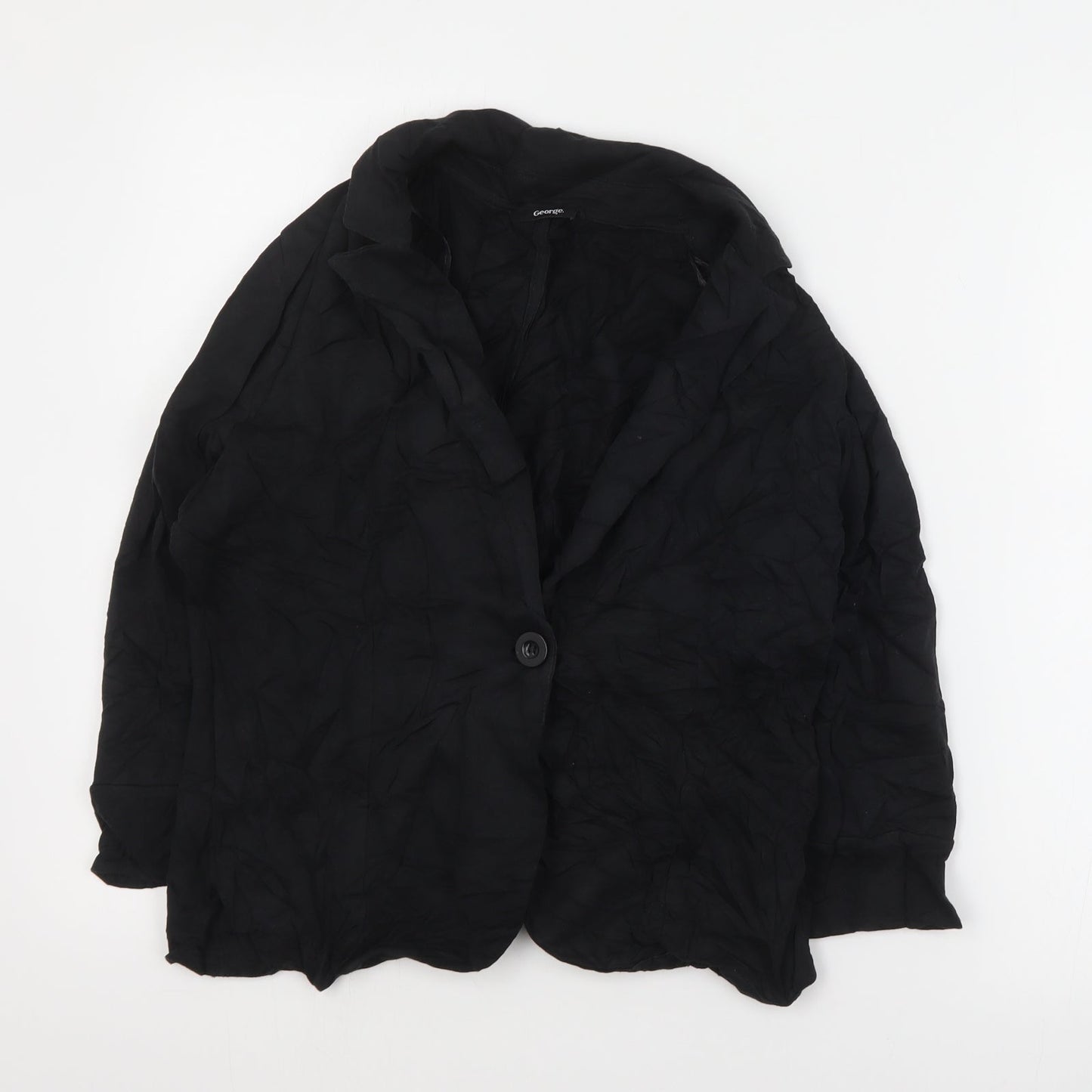 George Womens Black   Jacket Blazer Size 12  Button