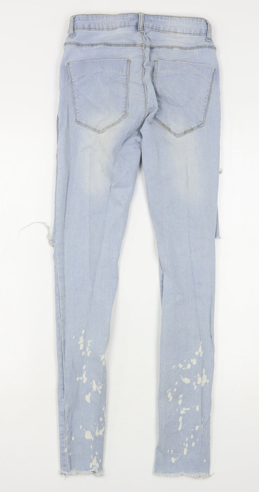 The Rockn Rev Womens Blue  Cotton Skinny Jeans Size 6 L29 in Regular