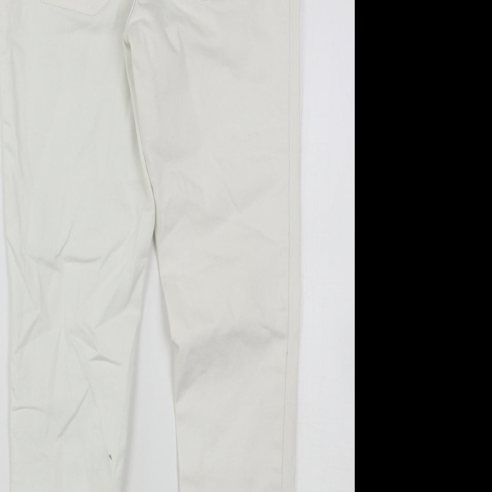 New Look Womens White  Cotton Jegging Jeans Size 12 L29 in Regular