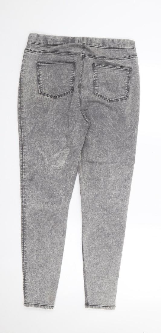 Papaya Womens Grey  Cotton Jegging Jeans Size 12 L27 in Regular
