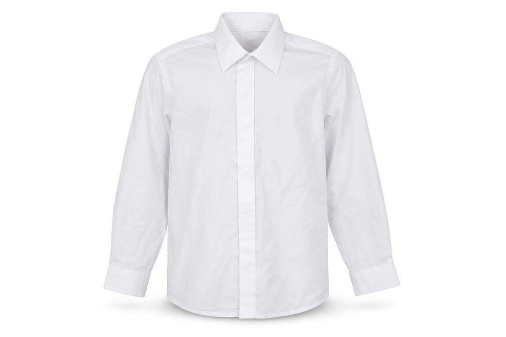 ColinRoss Boys White  Polyester Basic Button-Up Size 12 Years Collared