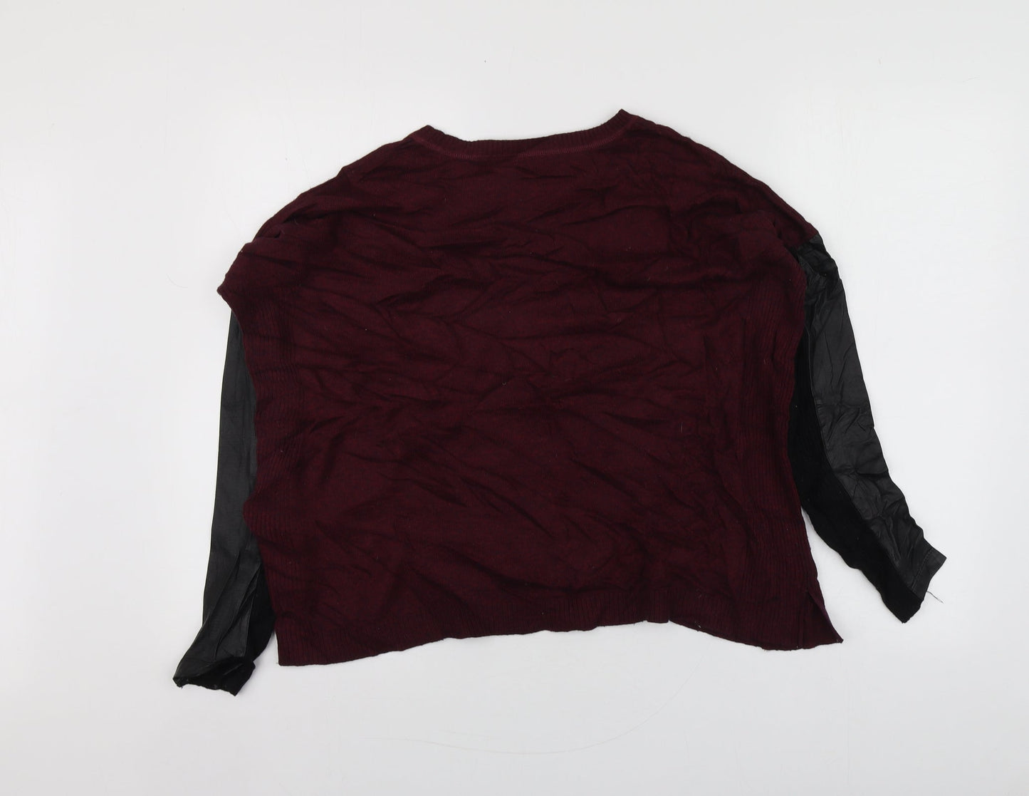 River Island Womens Red Round Neck  Viscose Pullover Jumper Size 36
