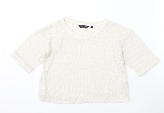 915 Generation Girls White Round Neck  Polyester Pullover Jumper Size 12-13 Years