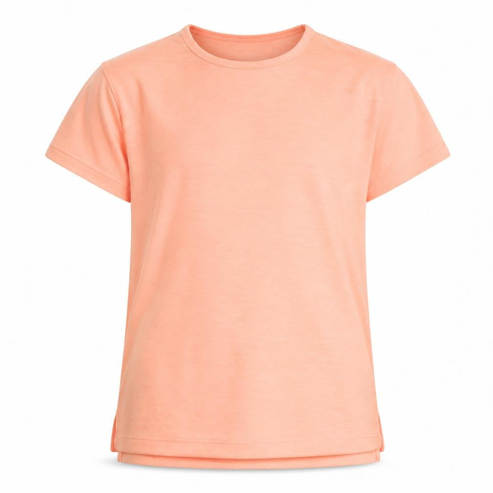 Dunnes Girls Pink  Polyester Pullover T-Shirt Size 8-9 Years Round Neck
