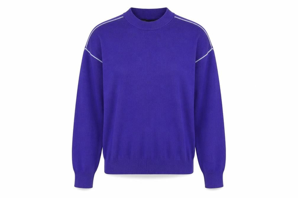Marks and Spencer Womens Purple Mock Neck  Viscose Pullover Jumper Size S