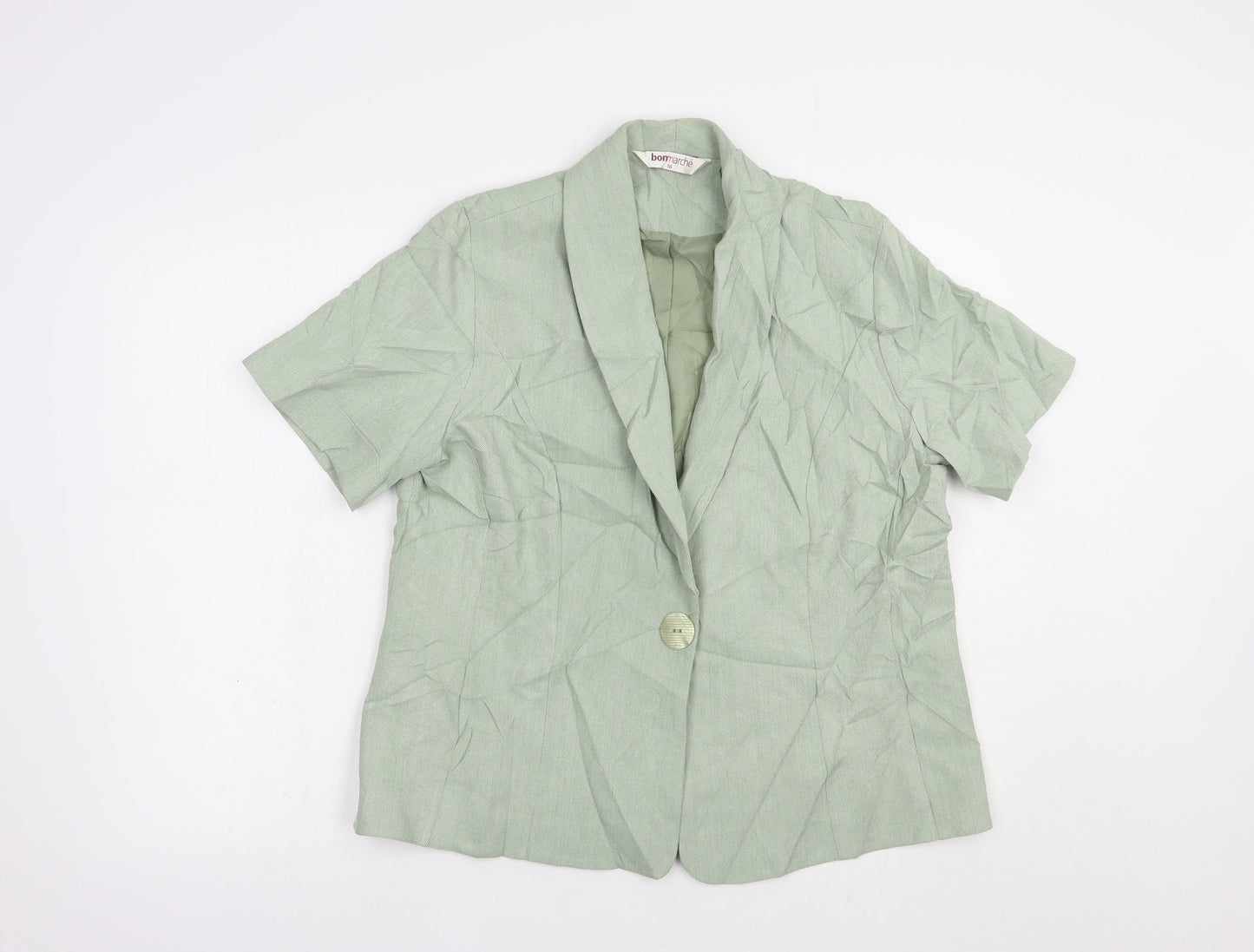 Bonmarché Womens Green   Jacket Blazer Size 16  Button