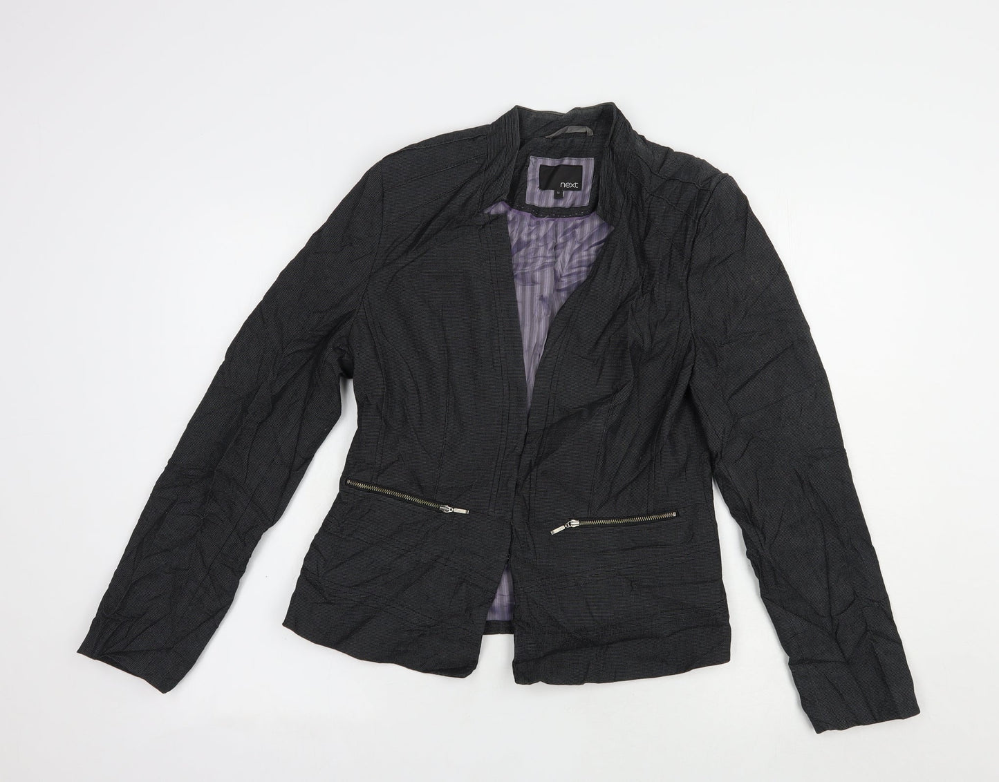 NEXT Womens Grey   Jacket Blazer Size 12  Hook & Eye
