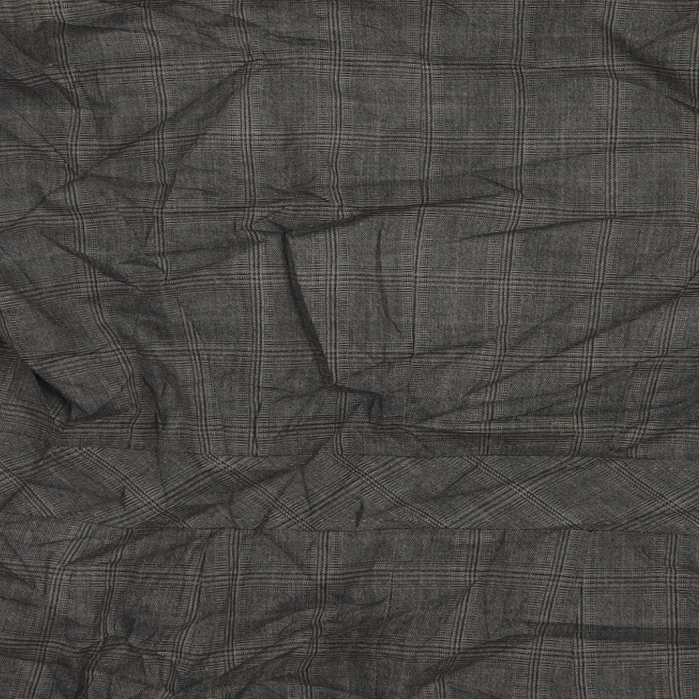 NEXT Womens Grey Plaid  Jacket Blazer Size 14  Button