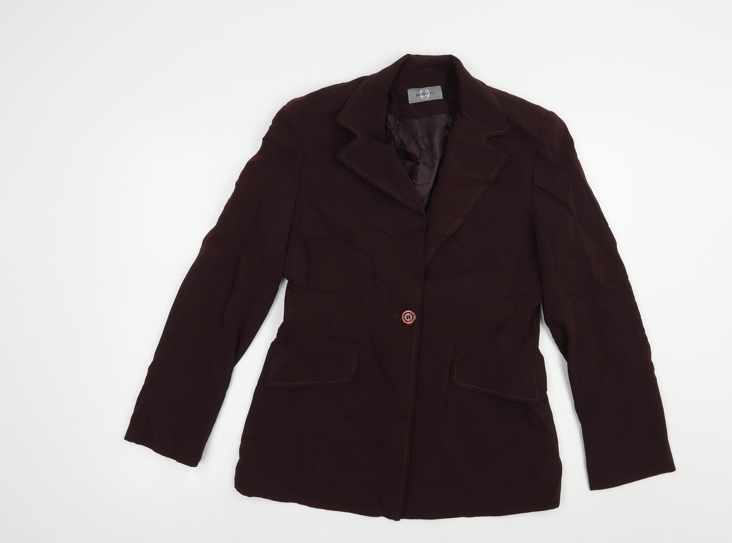 AMARANTO Womens Purple   Jacket Blazer Size 12  Button
