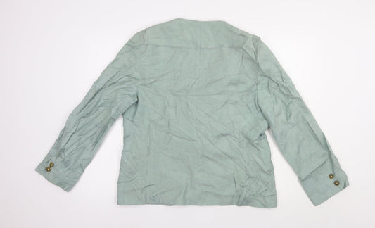 David Barry Womens Green   Jacket Blazer Size 16  Button