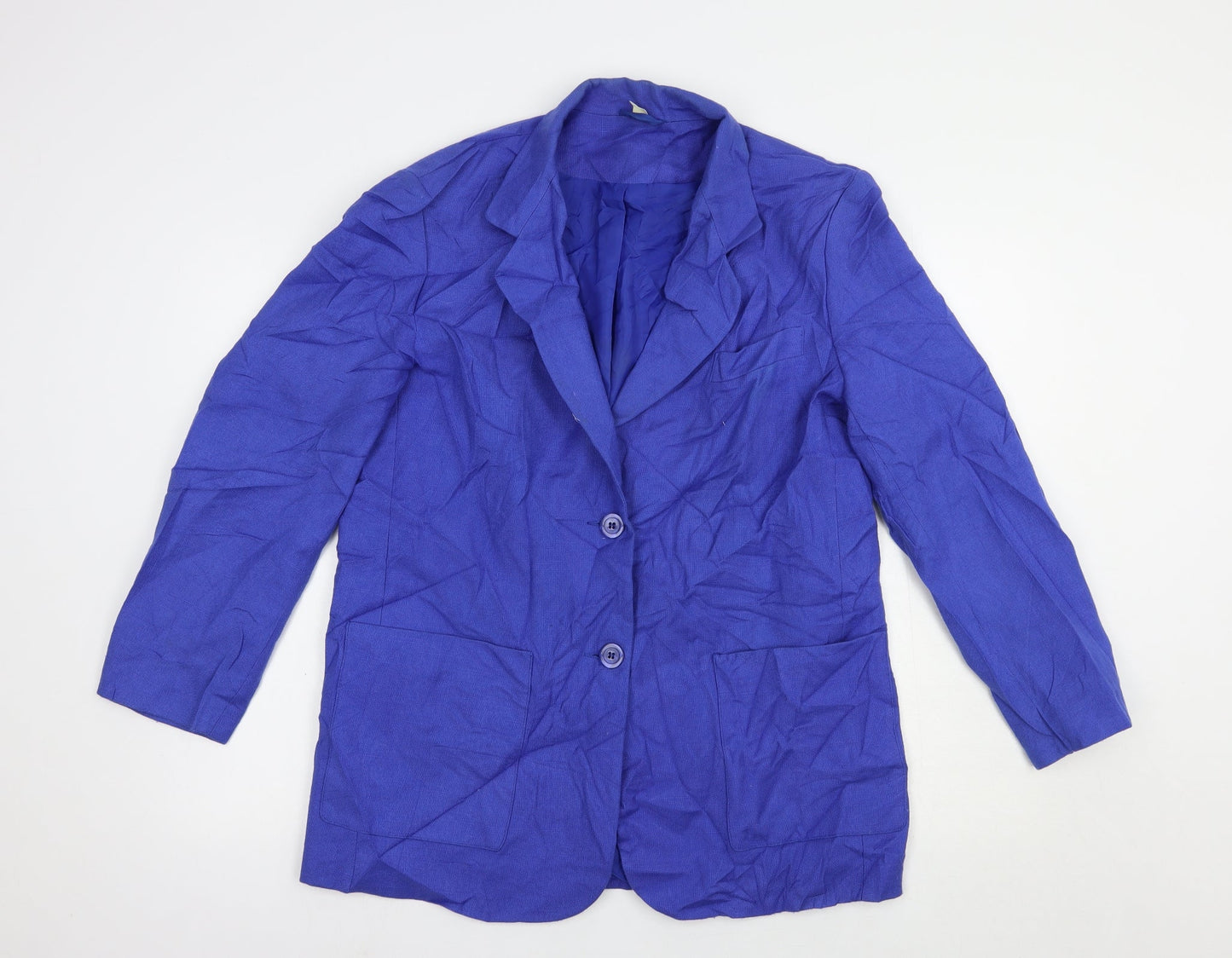 Preworn Womens Blue   Jacket Blazer Size 12  Button