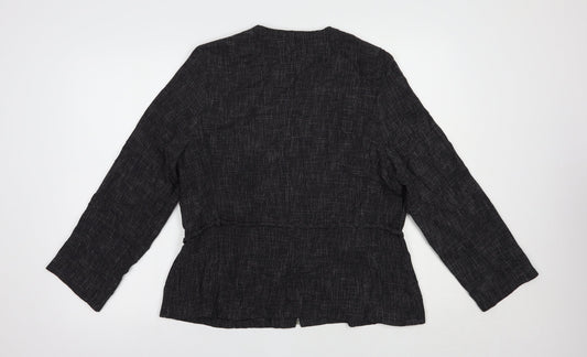 Marks and Spencer Womens Grey   Jacket Blazer Size 16  Zip