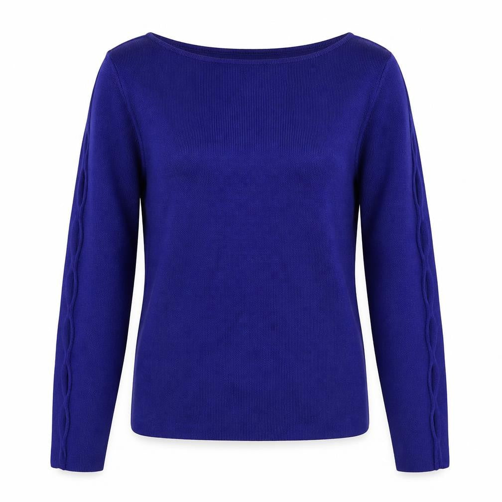River Island Womens Blue Boat Neck  Viscose Pullover Jumper Size 10