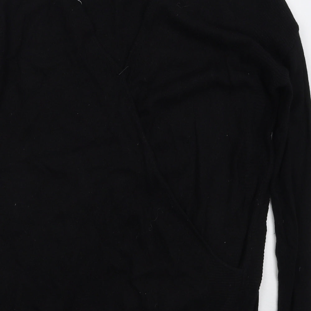 NEXT Womens Black Boat Neck  Viscose Pullover Jumper Size 10