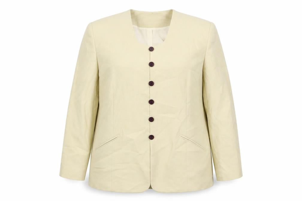 Vivienne Lawrence Womens Beige   Jacket  Size 16  Button