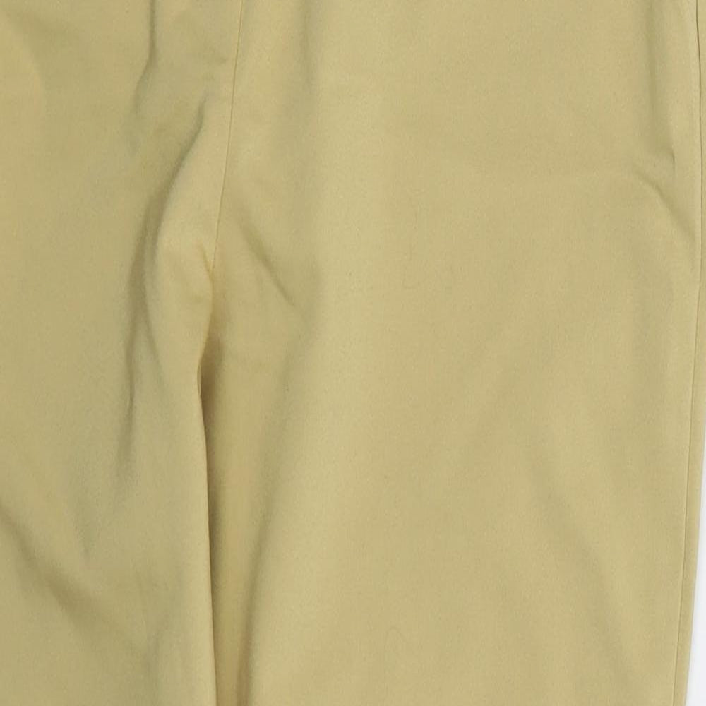 Papaya Womens Beige  Polyester Trousers  Size 12 L26 in Regular Hook & Eye