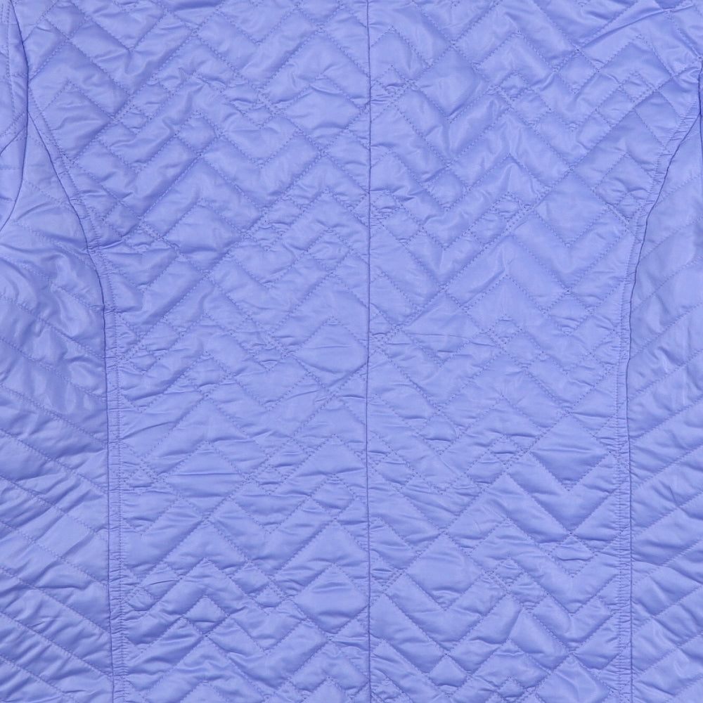 Finesse Womens Purple   Quilted Coat Size 12  Zip