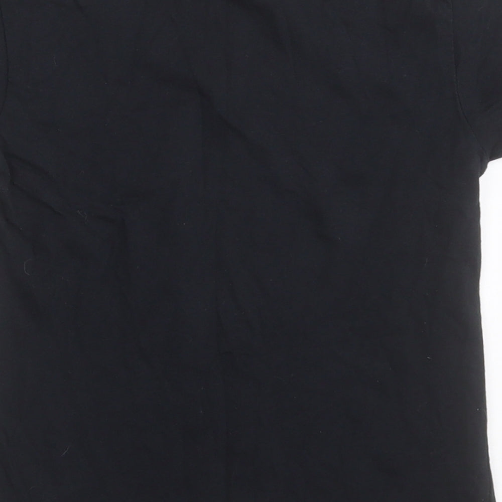 JHK Boys Black  Cotton Basic T-Shirt Size 5-6 Years Crew Neck Pullover