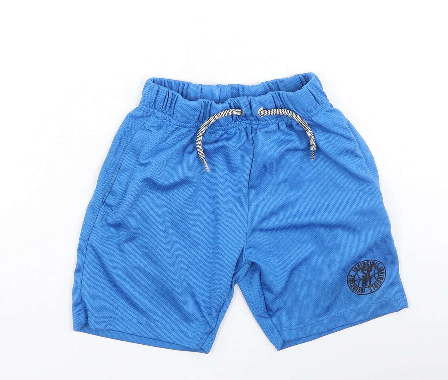Pep & Co Boys Blue  Polyester Sweat Shorts Size 5-6 Years  Regular