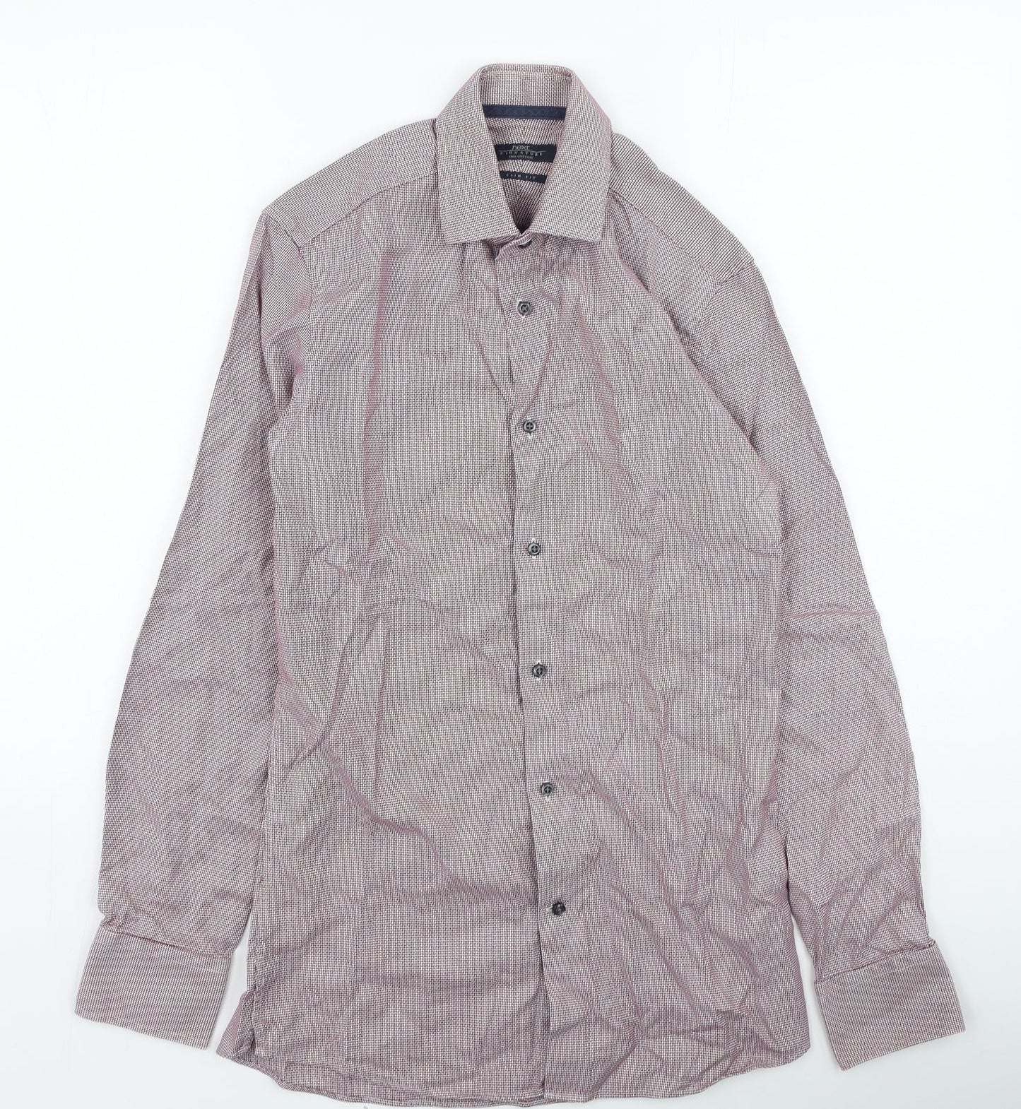 NEXT Mens Purple  Cotton  Button-Up Size 37 Collared