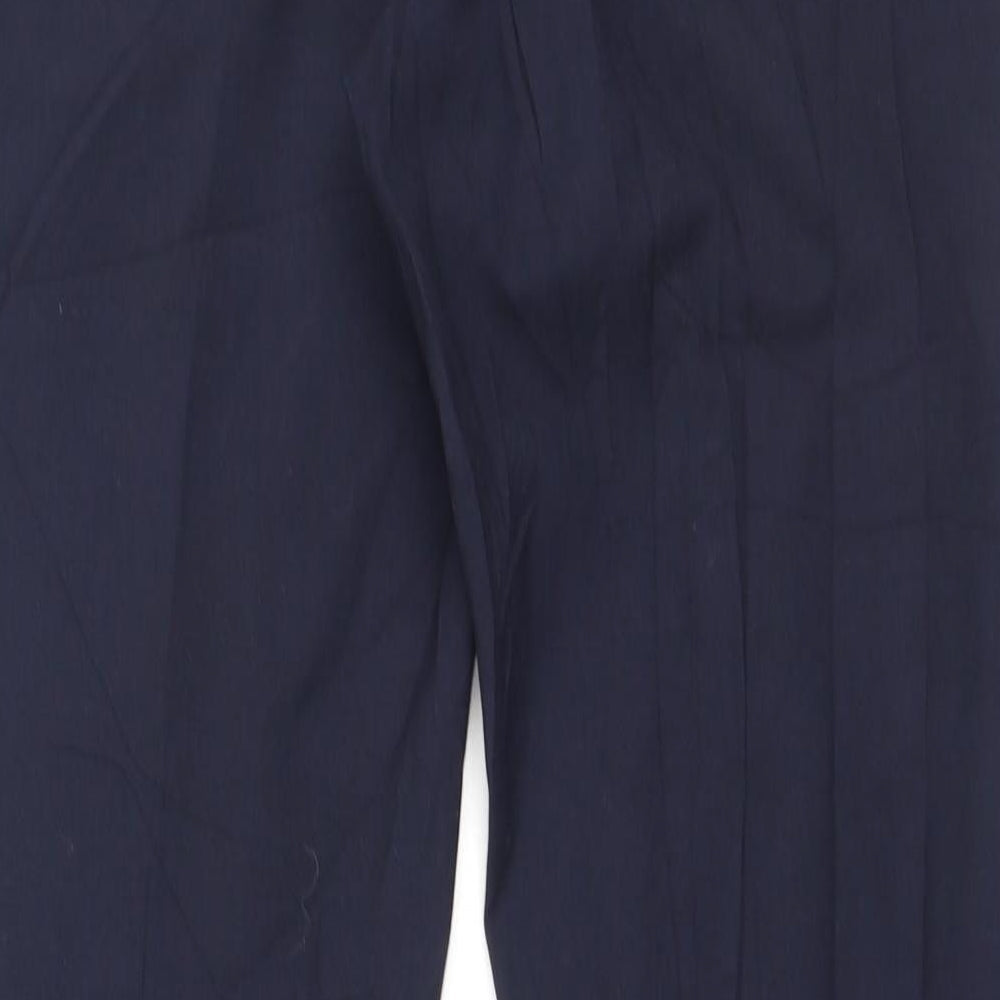 H&M Womens Blue  Viscose Trousers  Size 34 L32.5 in Regular