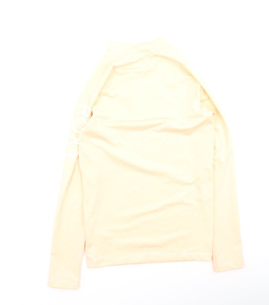 Pink Soda Girls Orange  Polyester Basic Casual Size L High Neck