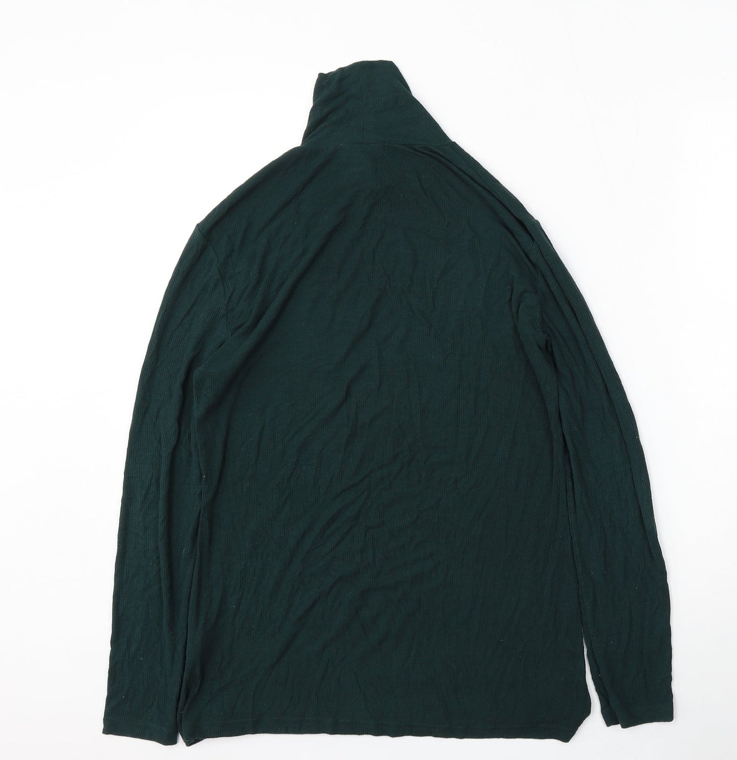 Matalan Womens Green Mock Neck  Viscose Pullover Jumper Size 14
