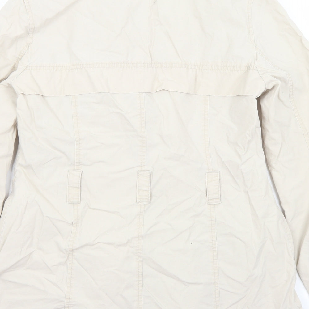 NEXT Womens Ivory   Overcoat Coat Size 10  Button