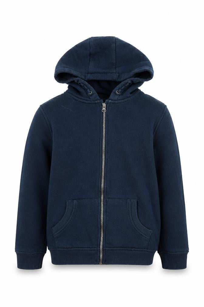 Primark Boys Blue  Cotton Full Zip Hoodie Size 9-10 Years  Zip