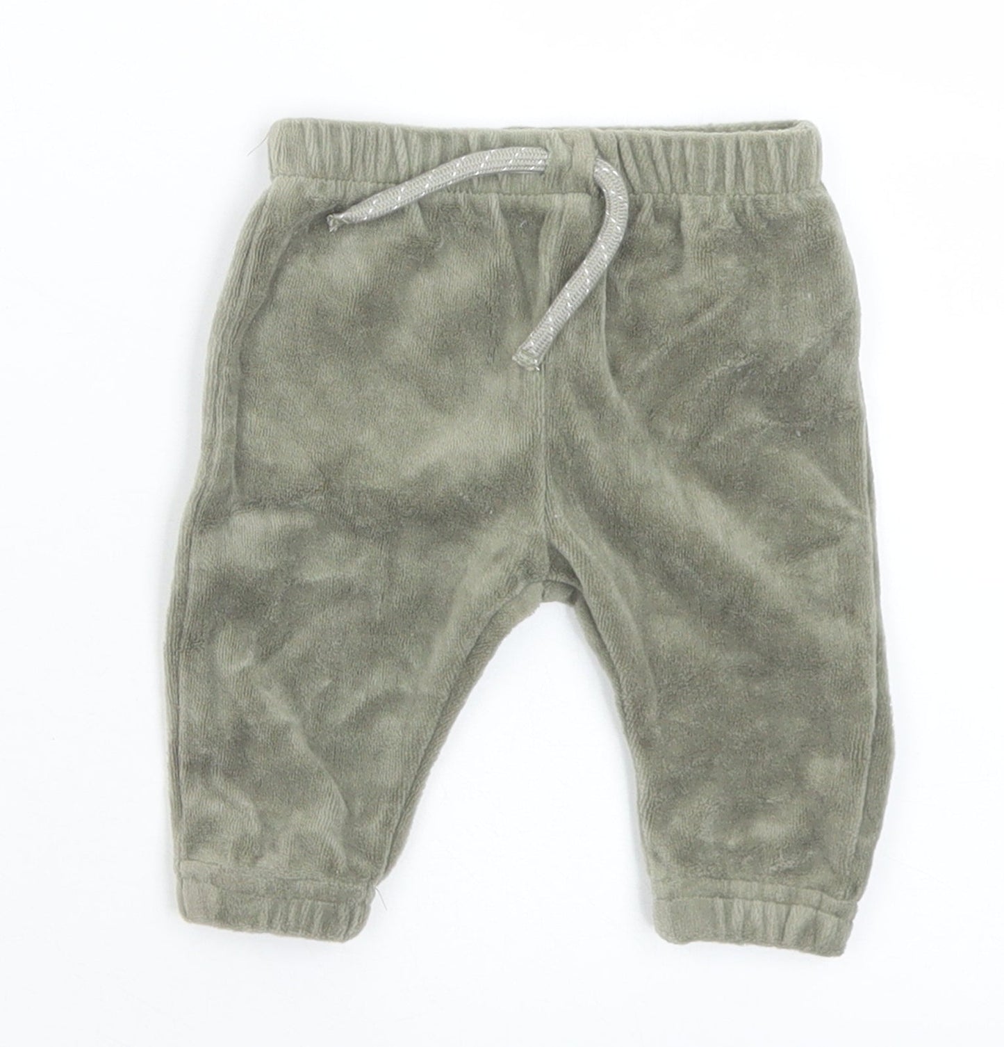 Primark Baby Green  Cotton Jogger Leggings Size 0-3 Months  Drawstring