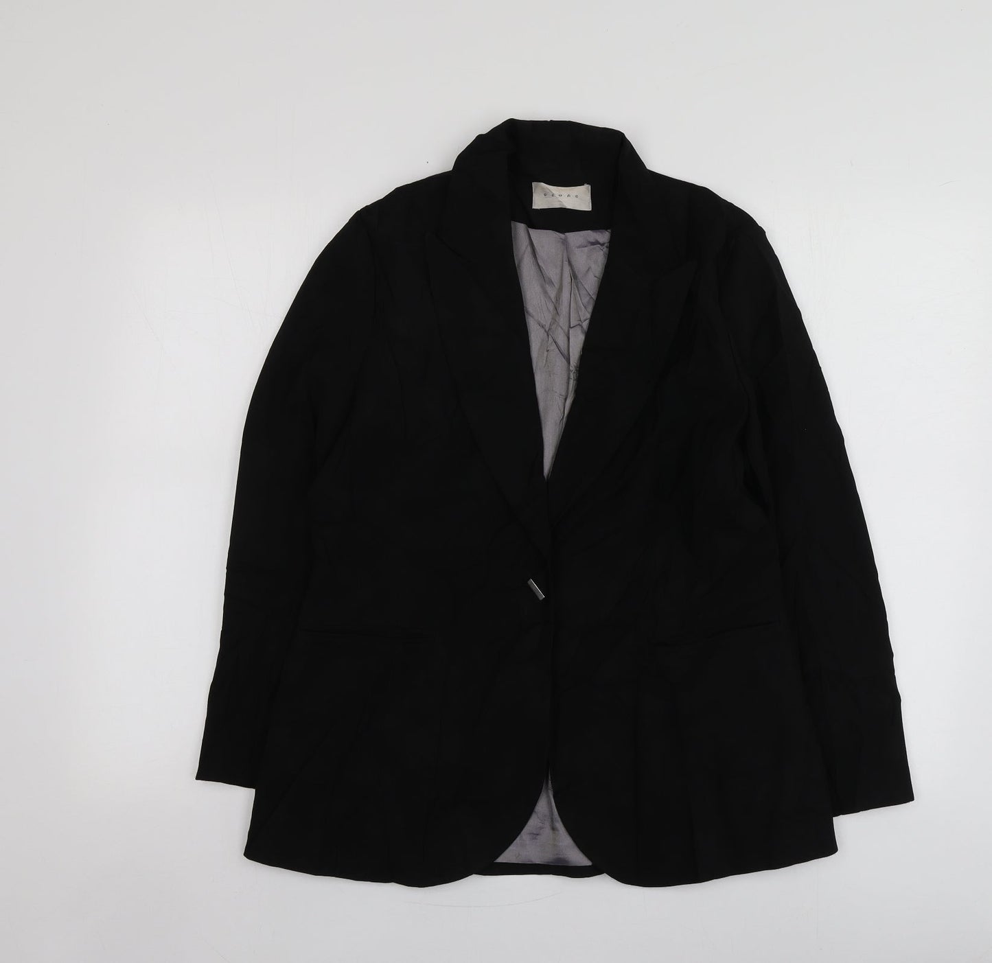 Ozone Womens Black  Polyester Jacket Suit Jacket Size S