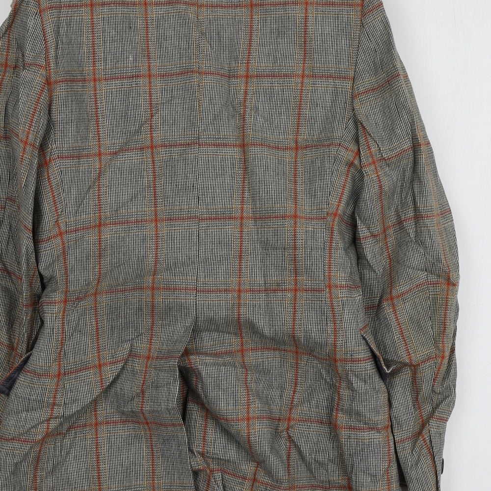 Jonathan Womens Beige Plaid Wool Jacket Suit Jacket Size S