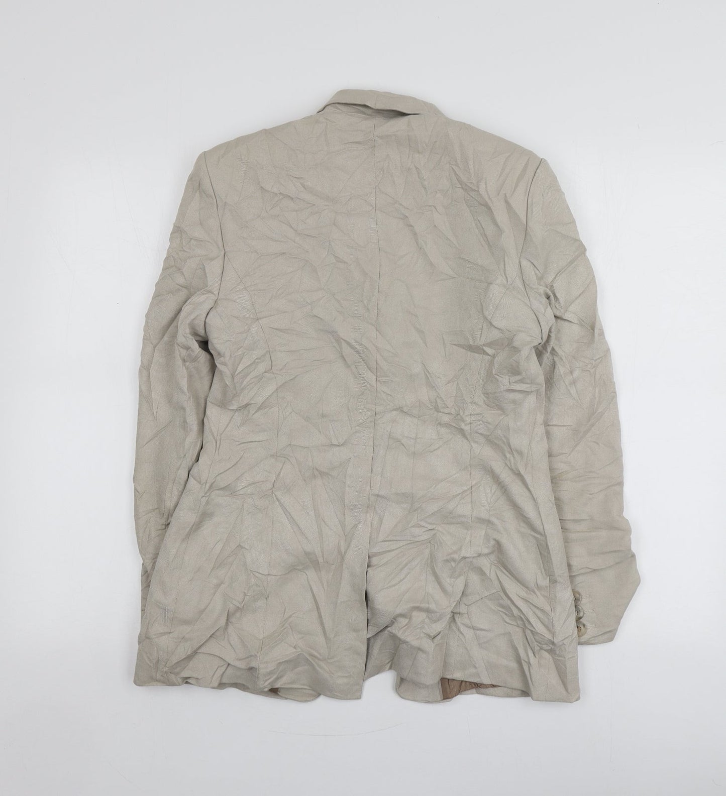NEXT Womens Beige  Viscose Jacket Suit Jacket Size 12