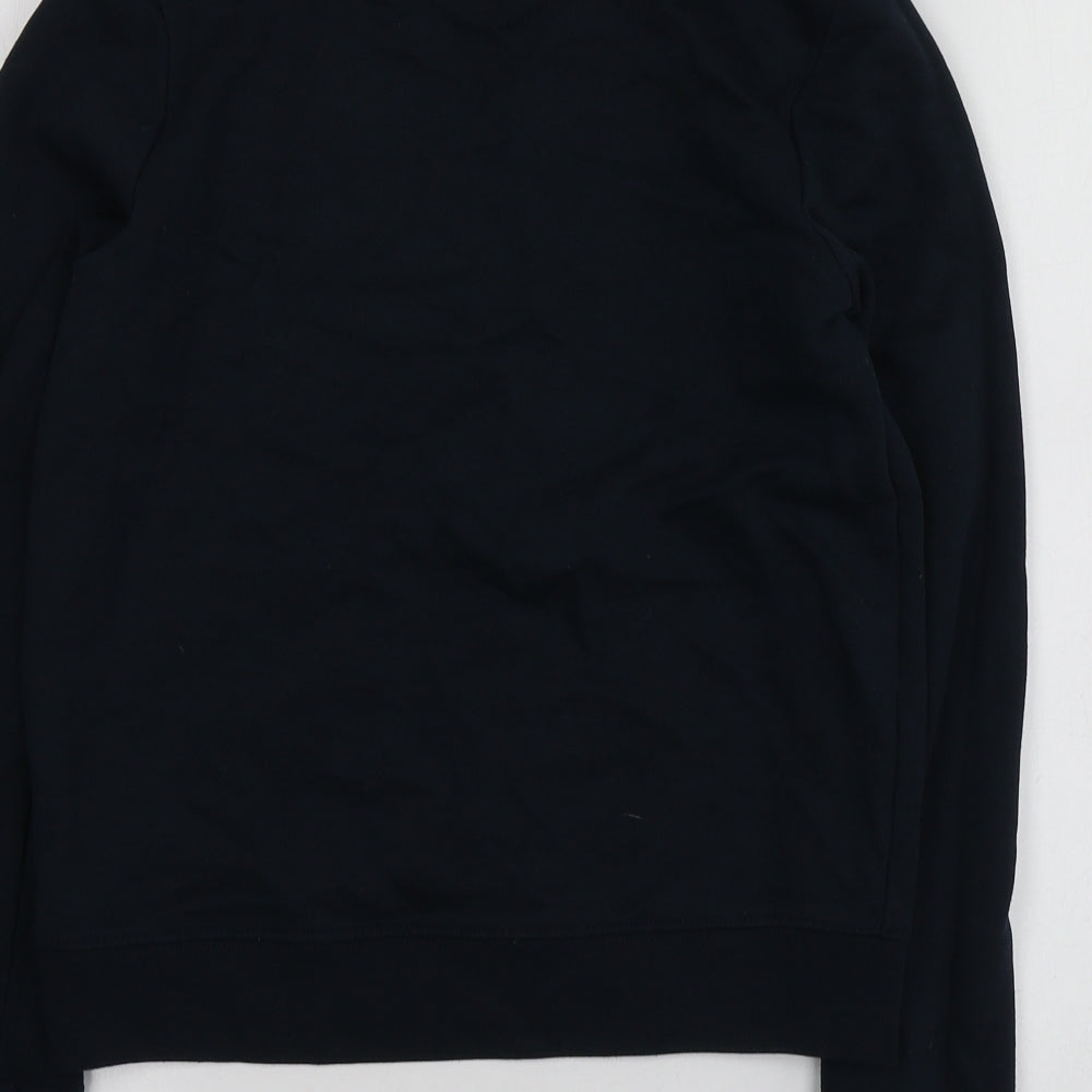 Jack Wills Womens Blue Geometric Cotton Pullover Hoodie Size 6