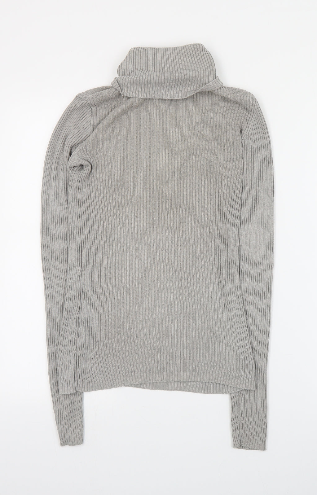 Select Womens Grey Roll Neck  Acetate Pullover Jumper Size 8