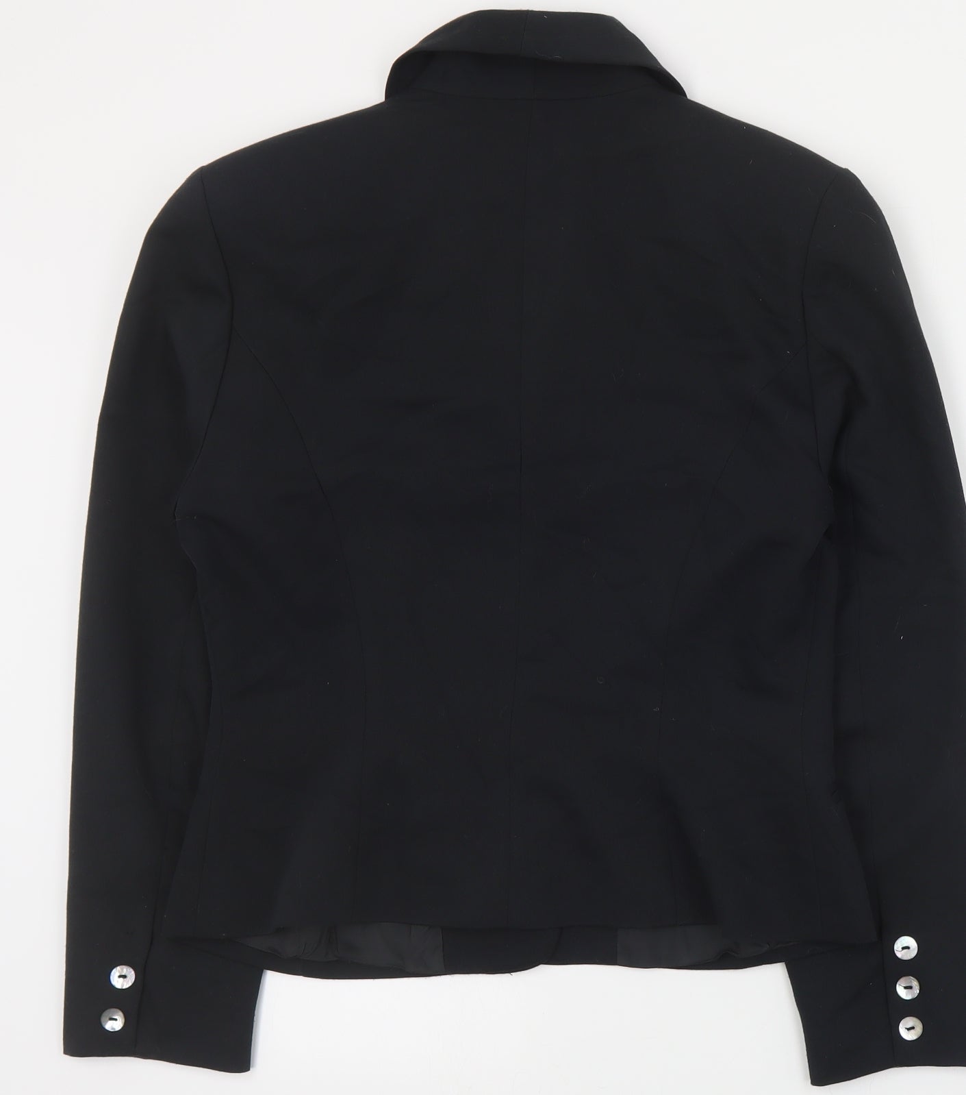Halton Womens Black  Polyester Jacket Suit Jacket Size 12