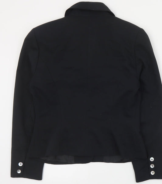 Halton Womens Black  Polyester Jacket Suit Jacket Size 12